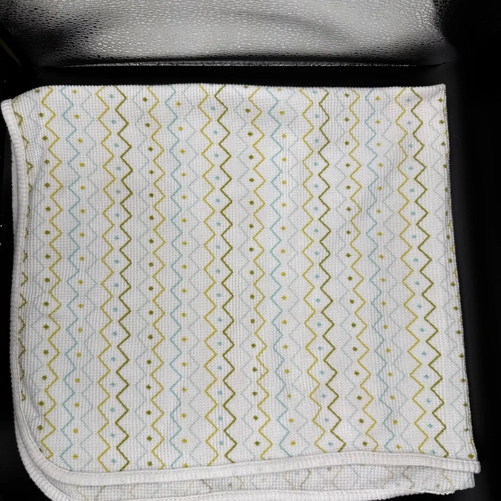 Lullaby Lane Thermal geometric funky design thermal Waffle Weave‎ Baby blanket